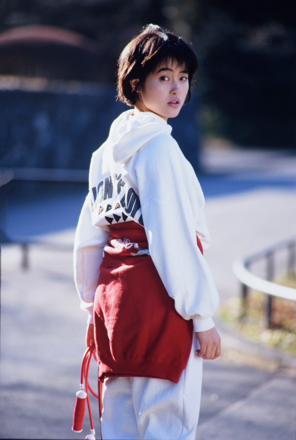 荻野目洋子、代々木公園にて。