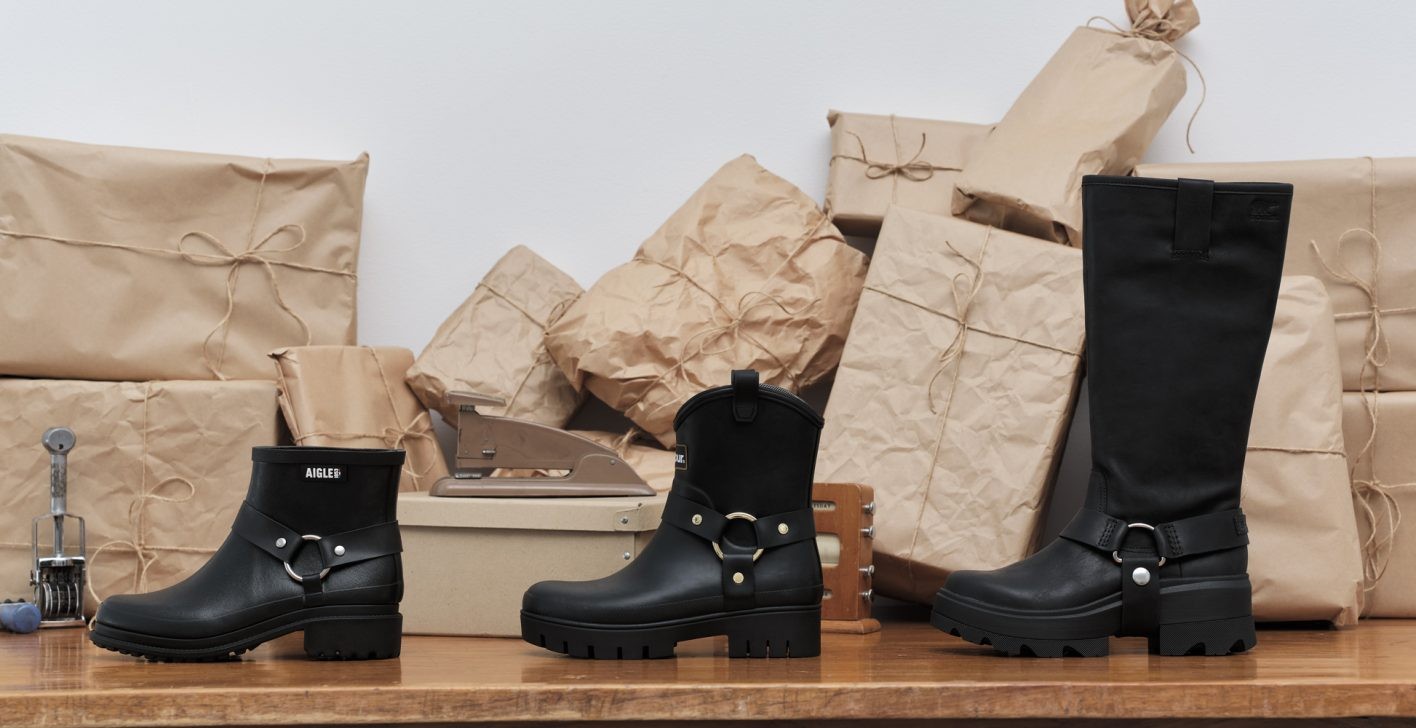 雨の日に履きたいハーネスブーツとバラエティ豊かなレースアップブーツ
