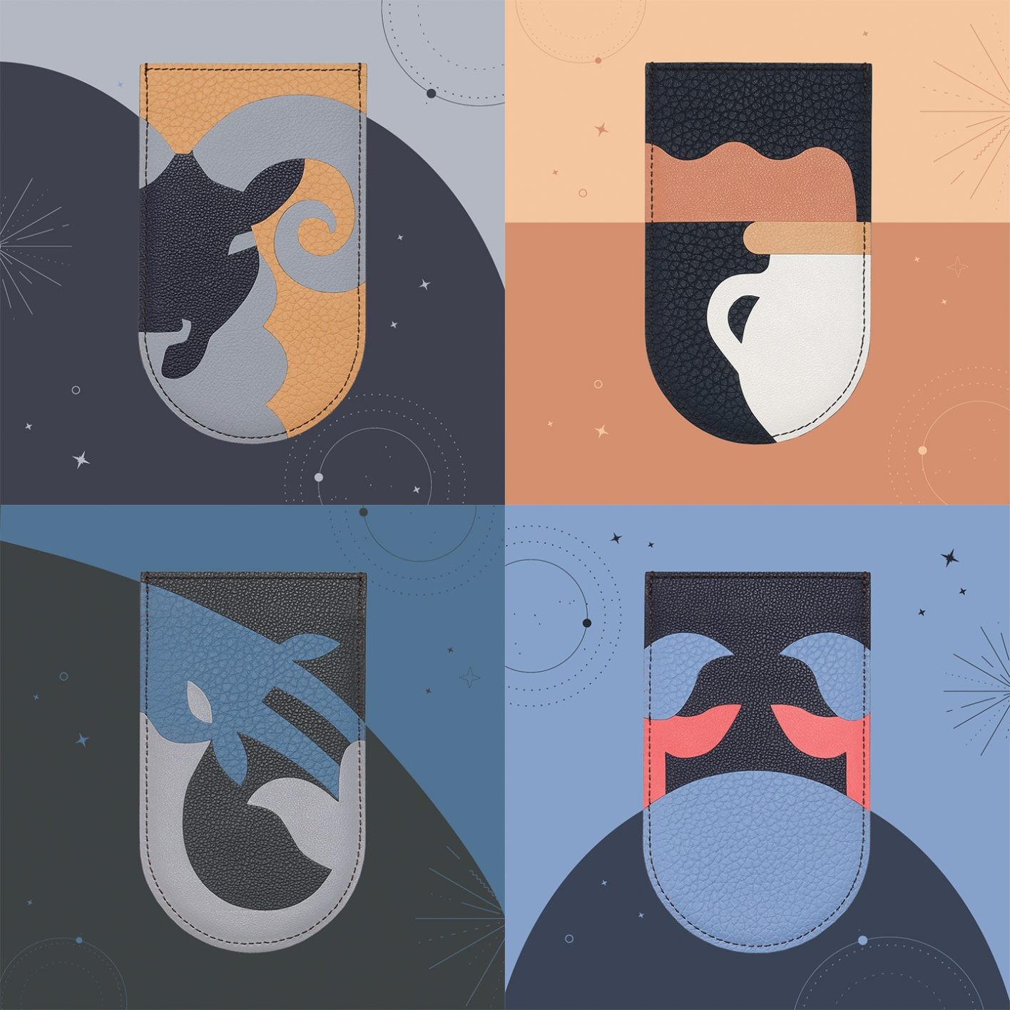 デルヴォー 12星座 カードケース