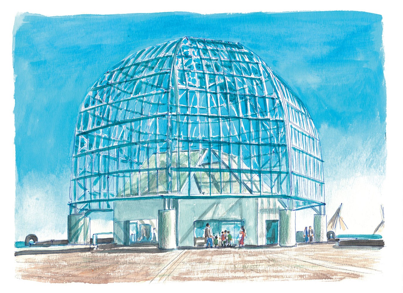 葛西臨海水族園(Tokyo Sea Life Park)のイラストIllustration_Hattaro Shinano