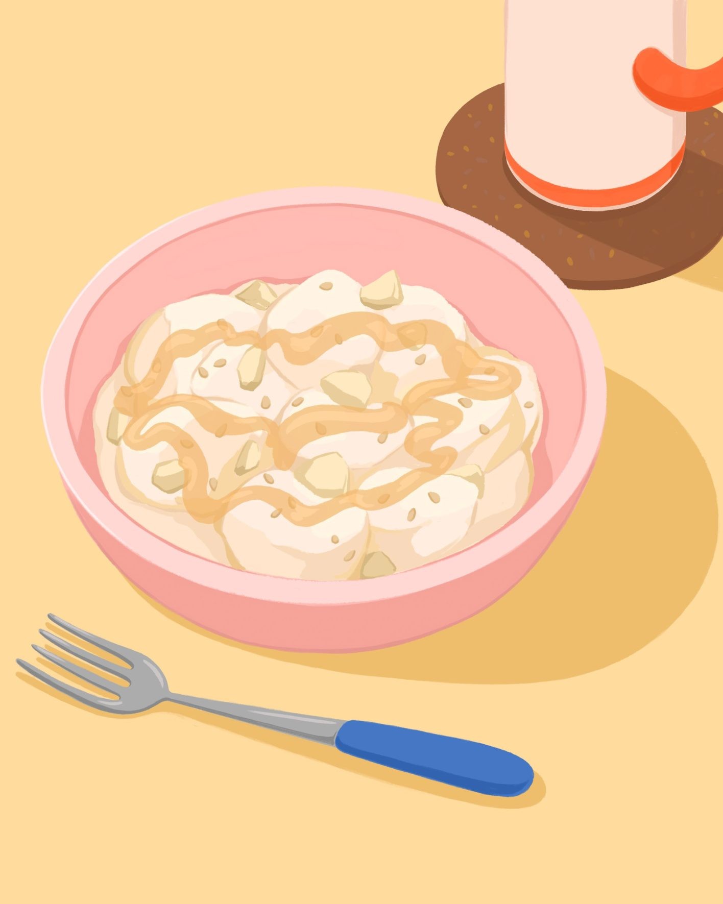 洋梨と胡麻のリッチヨーグルト